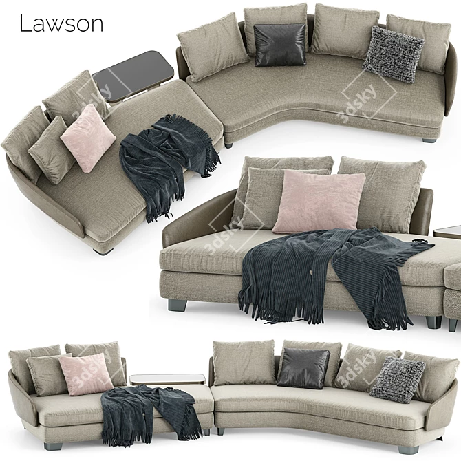 Luxury Minotti Lawson Sofa - Elegant Design 3D model image 1