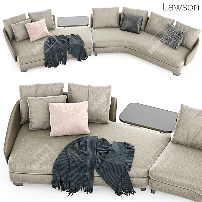 Luxury Minotti Lawson Sofa - Elegant Design 3D model image 2