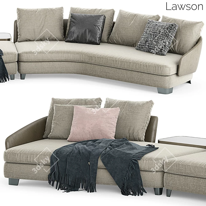 Luxury Minotti Lawson Sofa - Elegant Design 3D model image 5