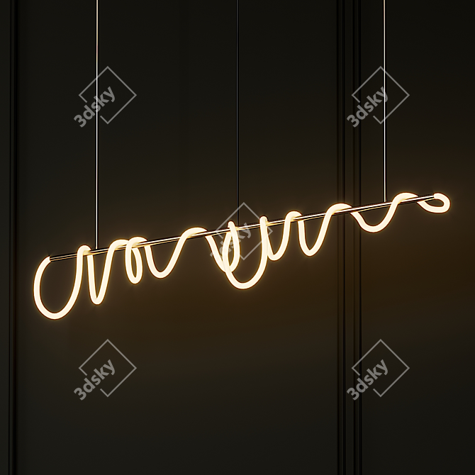 Tracer Loop: Stylish Ceiling Lamp 3D model image 2