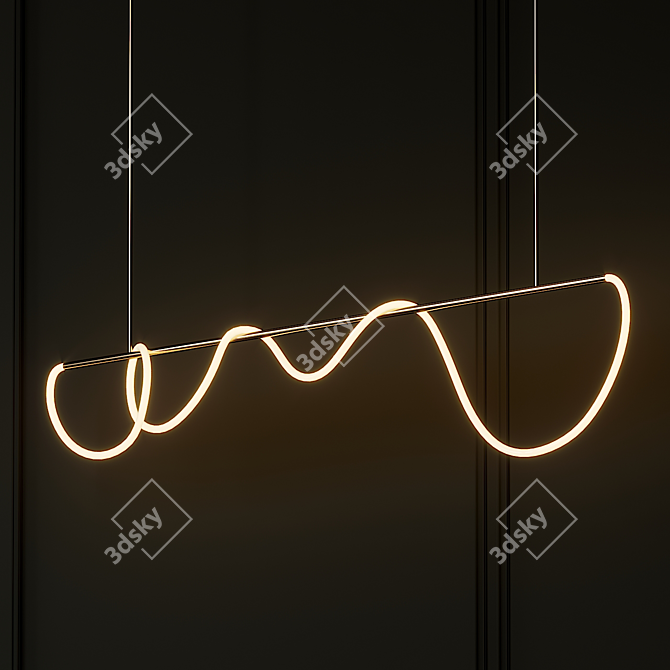 Tracer Loop: Stylish Ceiling Lamp 3D model image 3