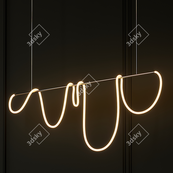 Tracer Loop: Stylish Ceiling Lamp 3D model image 4