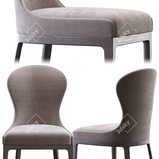Elegant Flexform Chair: Roberto Lazzeroni Design 3D model image 2