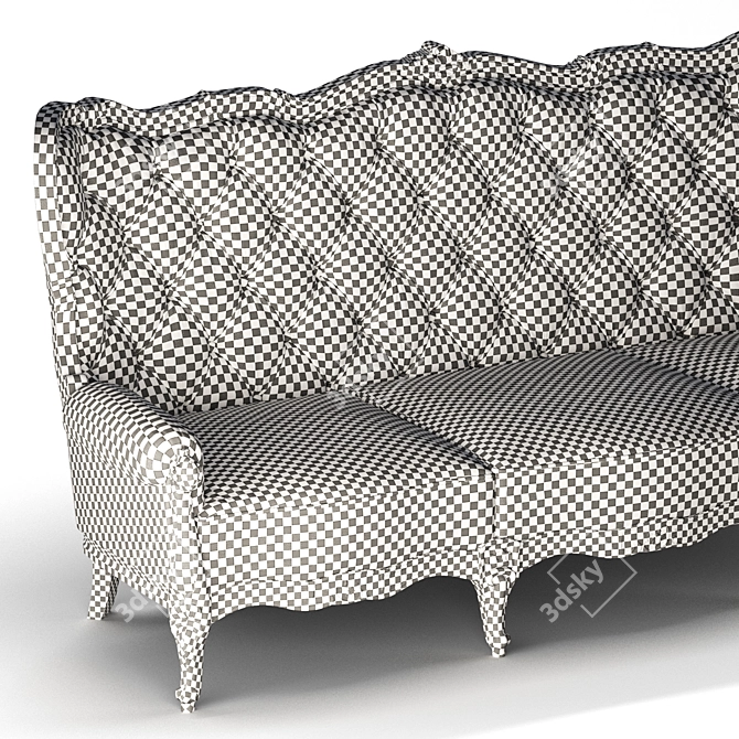 Elegant Classimo Sofa: 3D Model 3D model image 1