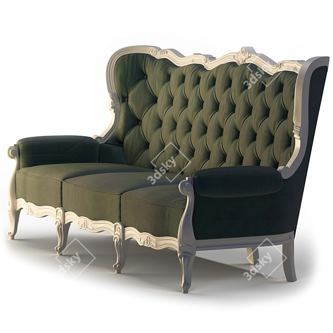 Elegant Classimo Sofa: 3D Model 3D model image 7