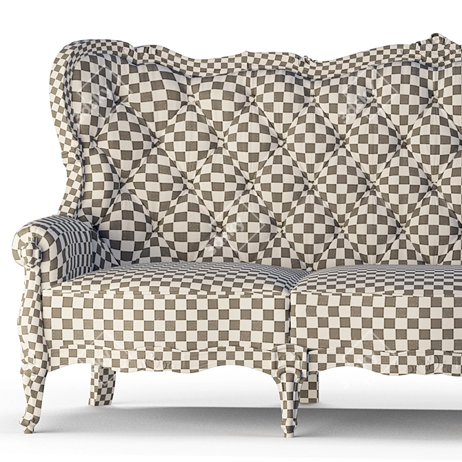 Elegant Classimo Sofa: 3D Model 3D model image 15