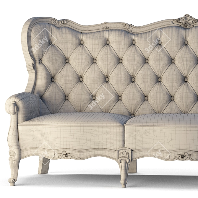 Elegant Classimo Sofa: 3D Model 3D model image 16