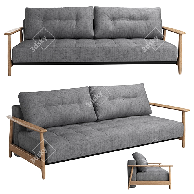 Una Modern Sofa: Compact and Stylish 3D model image 1