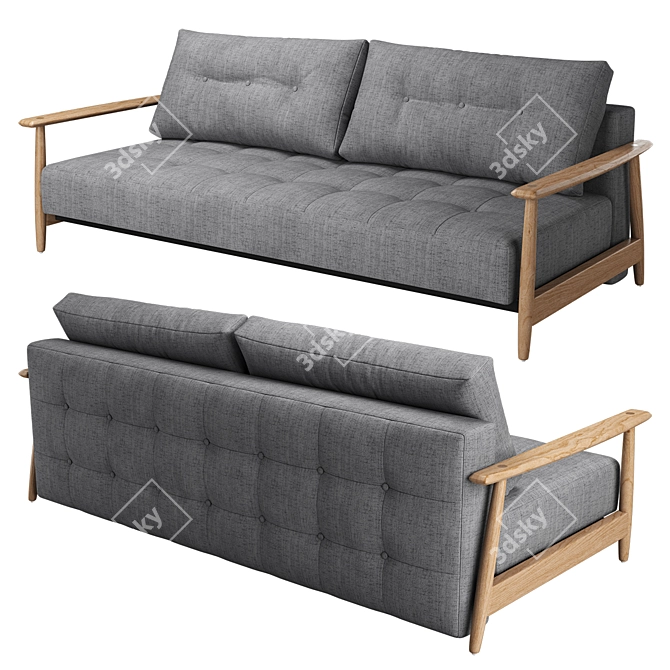 Una Modern Sofa: Compact and Stylish 3D model image 2