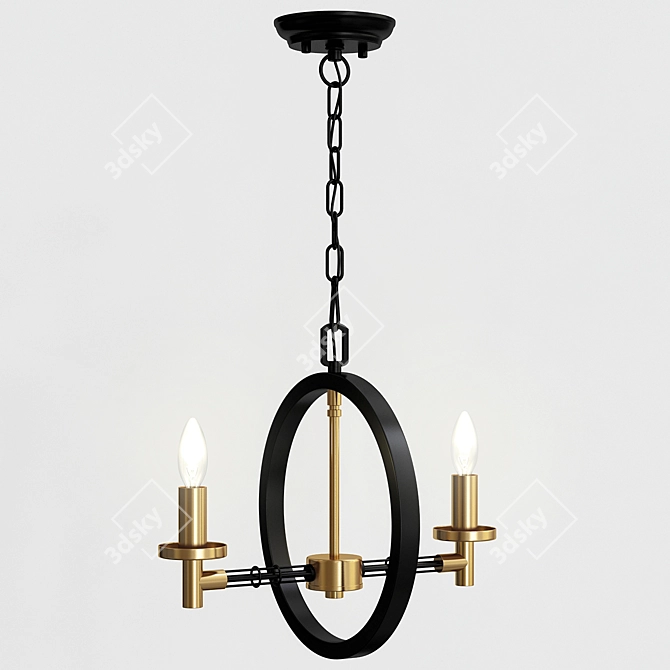 Loft-Concept Angular 2 Chandelier 3D model image 1