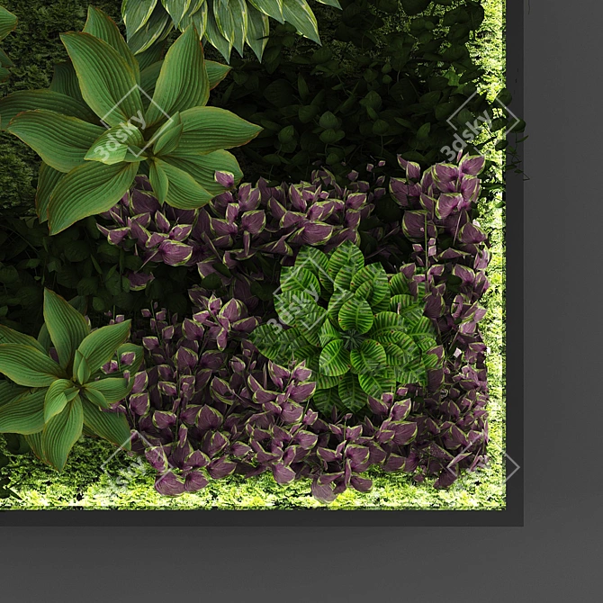 Polys Vertical Garden: A Stunning Green Oasis 3D model image 2