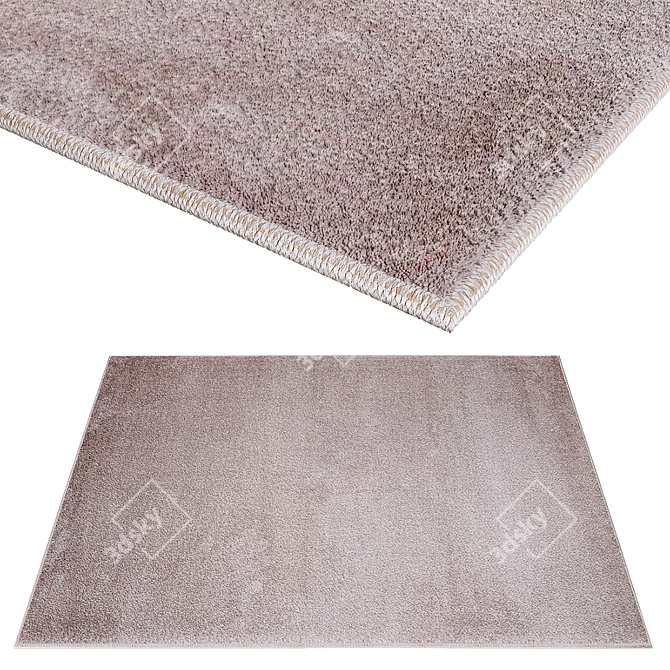 Jazzy 01800 Beige Polyester Rug 3D model image 1