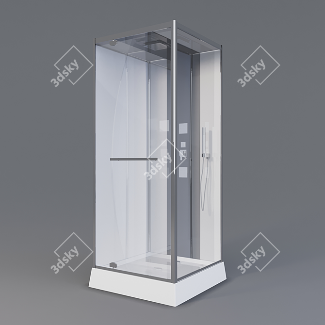 Luxury Shower Cabin | Kubik AV-3039 N 3D model image 1