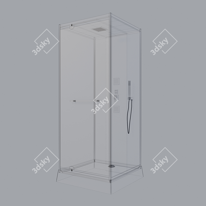 Luxury Shower Cabin | Kubik AV-3039 N 3D model image 2