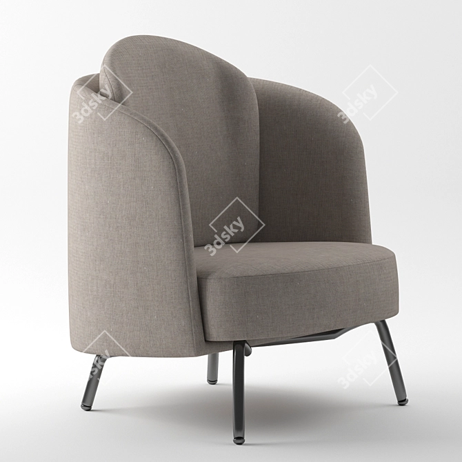 Elegant Lucia Armchair: Luxurious Comfort! 3D model image 1