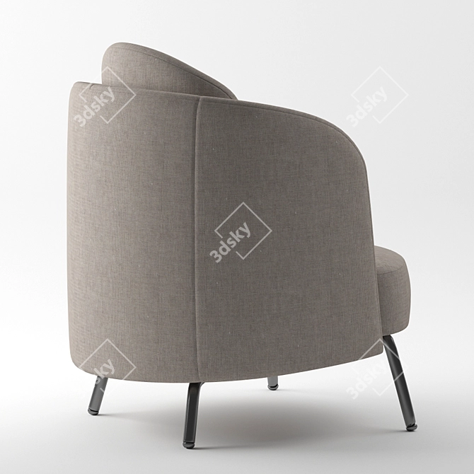 Elegant Lucia Armchair: Luxurious Comfort! 3D model image 3