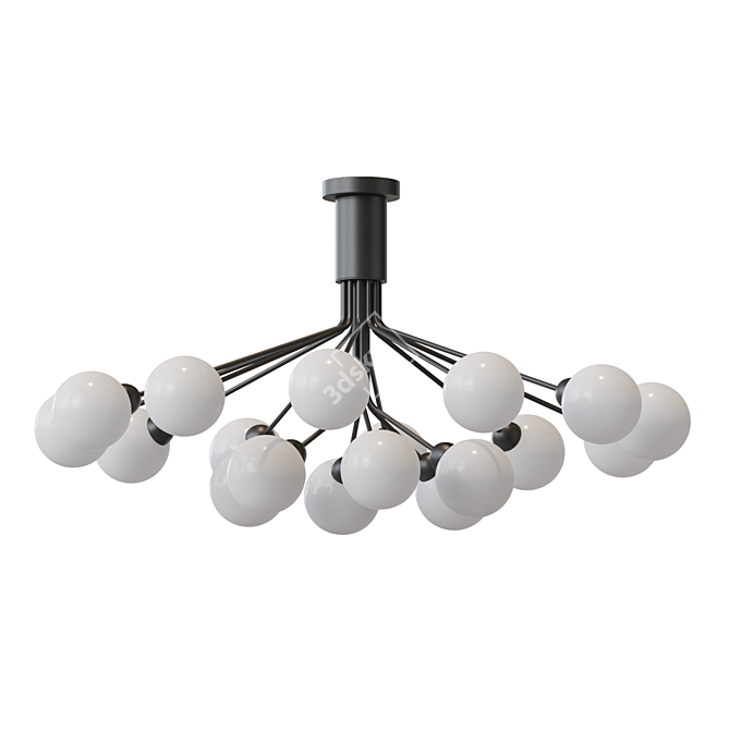 DANNA C18: Elegant Glass Ceiling Chandelier 3D model image 2