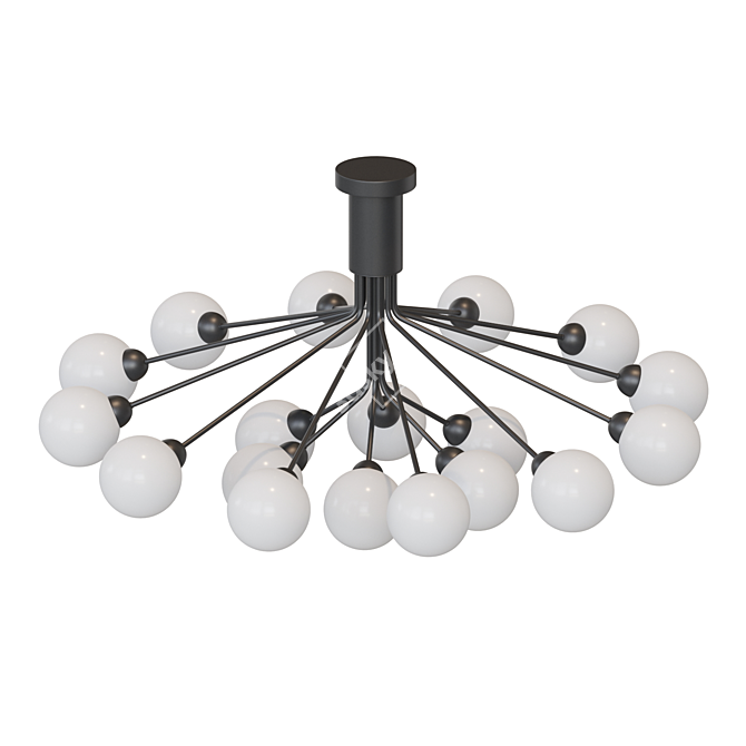 DANNA C18: Elegant Glass Ceiling Chandelier 3D model image 3