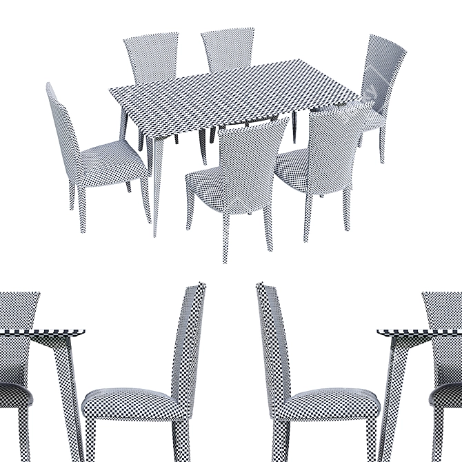 Elegance in Zoom: Taranko Dinning Set 3D model image 3