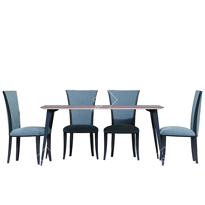 Elegance in Zoom: Taranko Dinning Set 3D model image 5