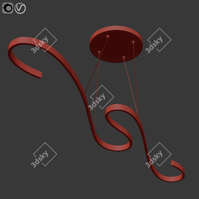 Illuminating Elegance: LED Pendant Chandelier 3D model image 3