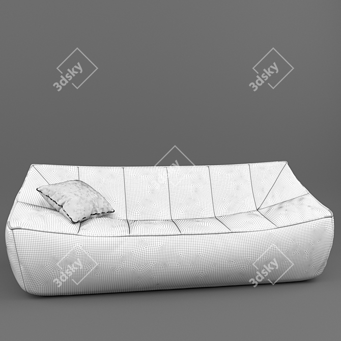 Stylish Bahir Sofa 3D model image 2