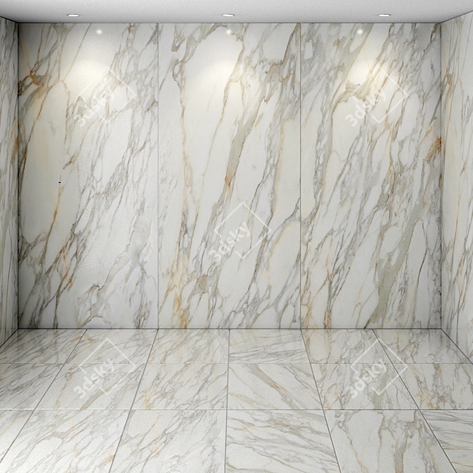 Pure Elegance: Borghini White Polished 3D model image 1