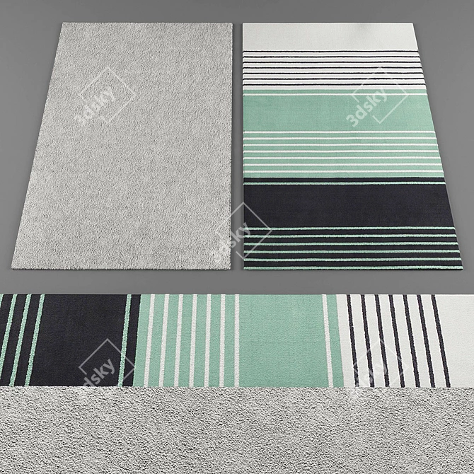Modern Nordic Rugs Collection 3D model image 2