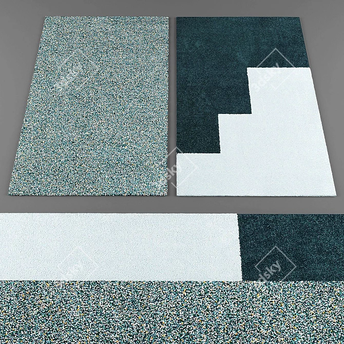 Modern Nordic Rugs Collection 3D model image 3