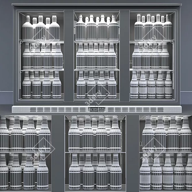 JC Wine Fridge 4: Stylish Under Bench Cooler 3D model image 4