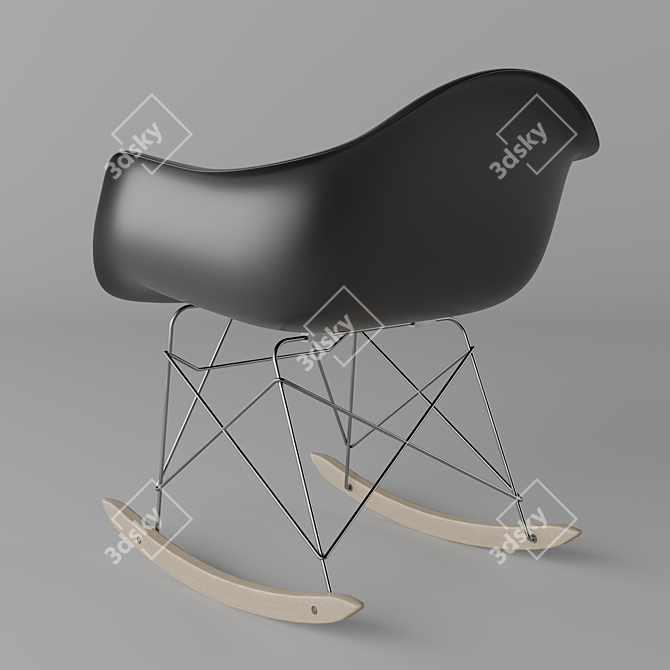 Title: Elegant Leon Rack with High-back Chair Design 3D model image 3