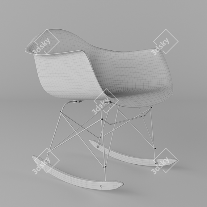 Title: Elegant Leon Rack with High-back Chair Design 3D model image 5