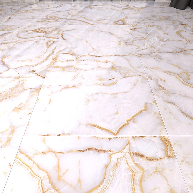 Premium Agata White Marble Flooring 3D model image 1