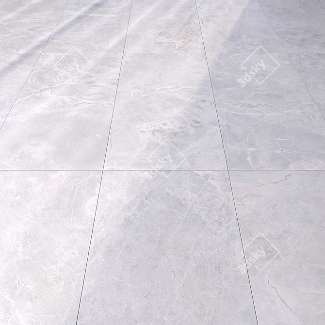 Marble Floor Set: Alpha Bianco 3D model image 1
