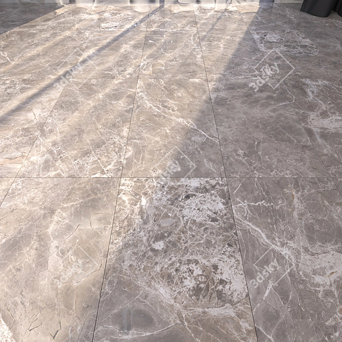 Elegant Greige Marble Flooring 3D model image 1