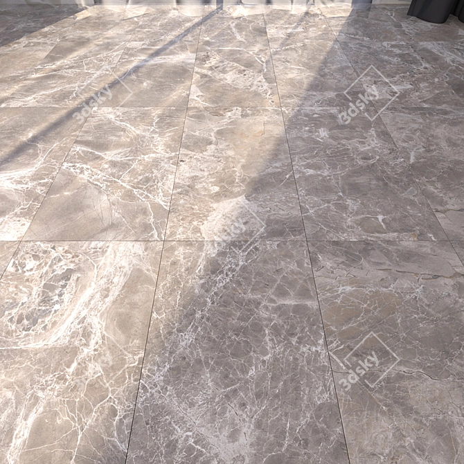 Alpha Greige Marble Floor Set 3D model image 1