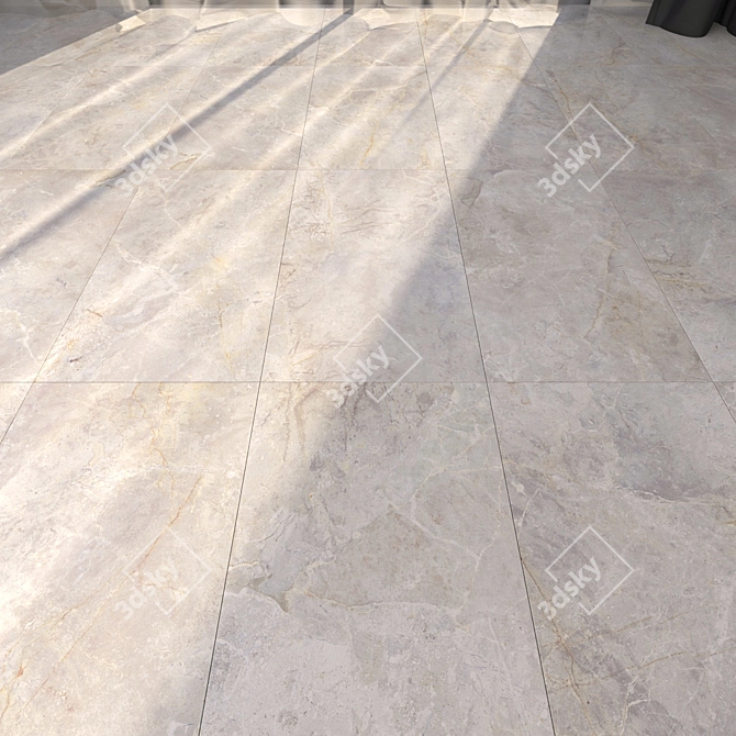 Marble Floor Amazon Bone: Stunning Multi-Texture Tiles! 3D model image 1