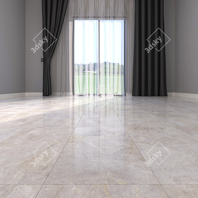 Marble Floor Amazon Bone: Stunning Multi-Texture Tiles! 3D model image 2