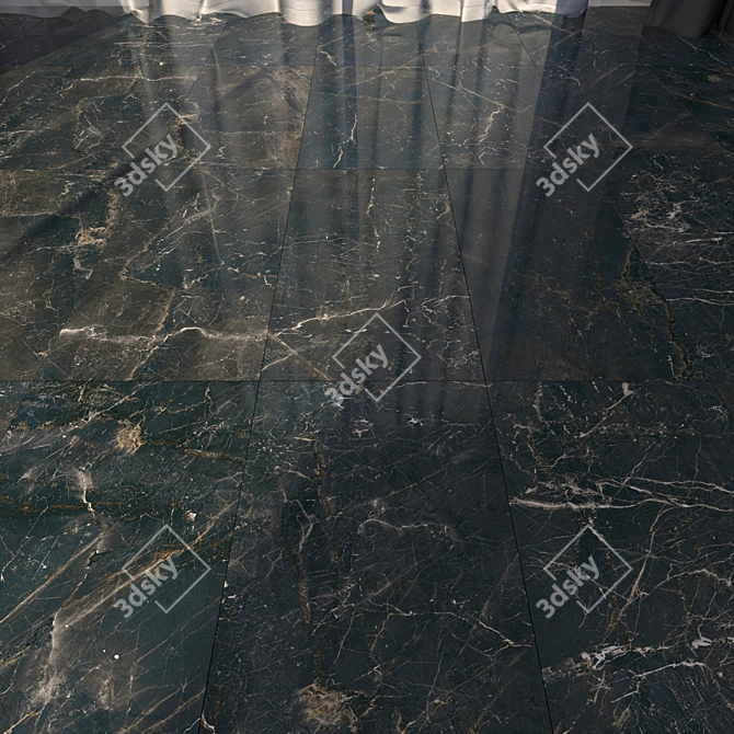 Carelia Black Marble Floor Set 3D model image 1