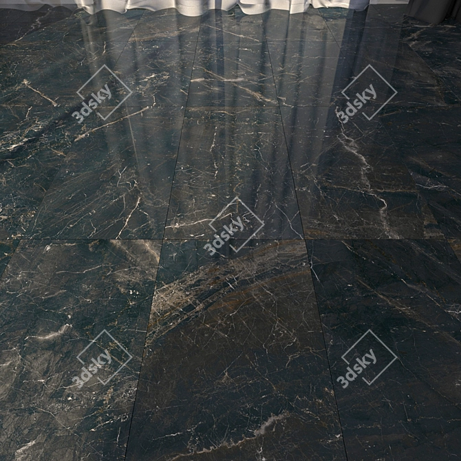 Carelia Black Marble Floor Set 3D model image 1