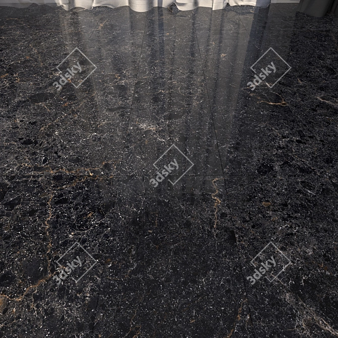 Cosmos Black Marble Floor Set 3D model image 1