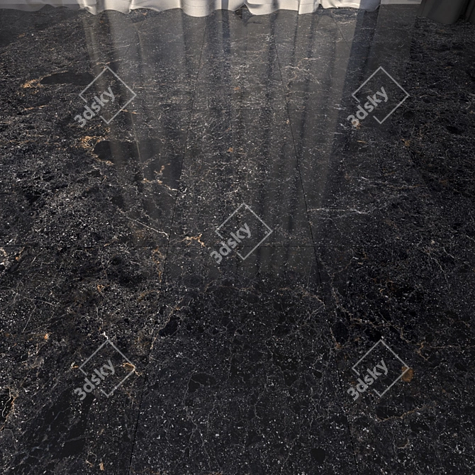 Luxurious Cosmos Black Marble Floor Set 3D model image 1