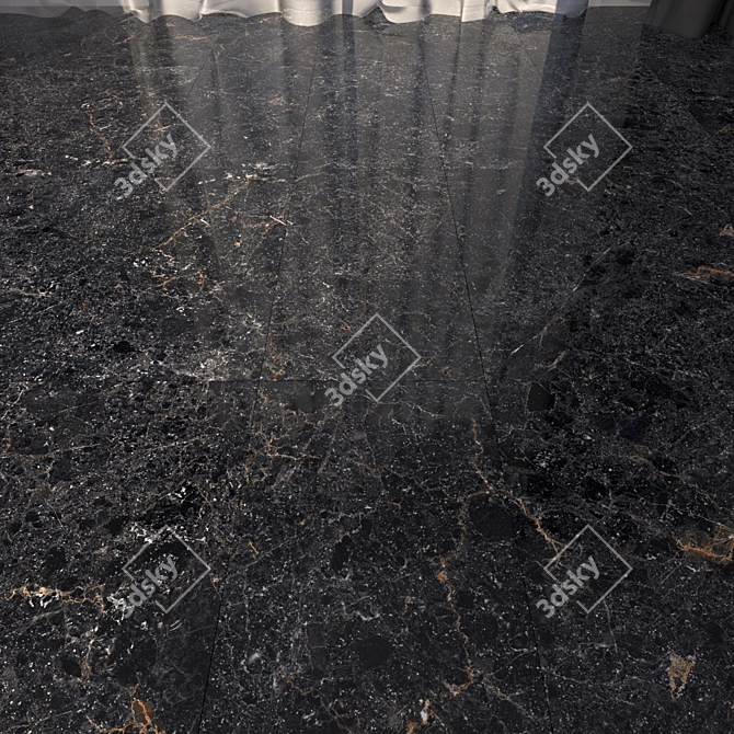 Cosmos Black Marble Floor Set 3D model image 1