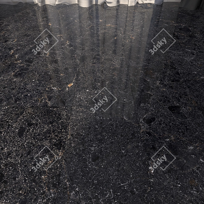 Cosmos Black Marble Floor Set 3D model image 1