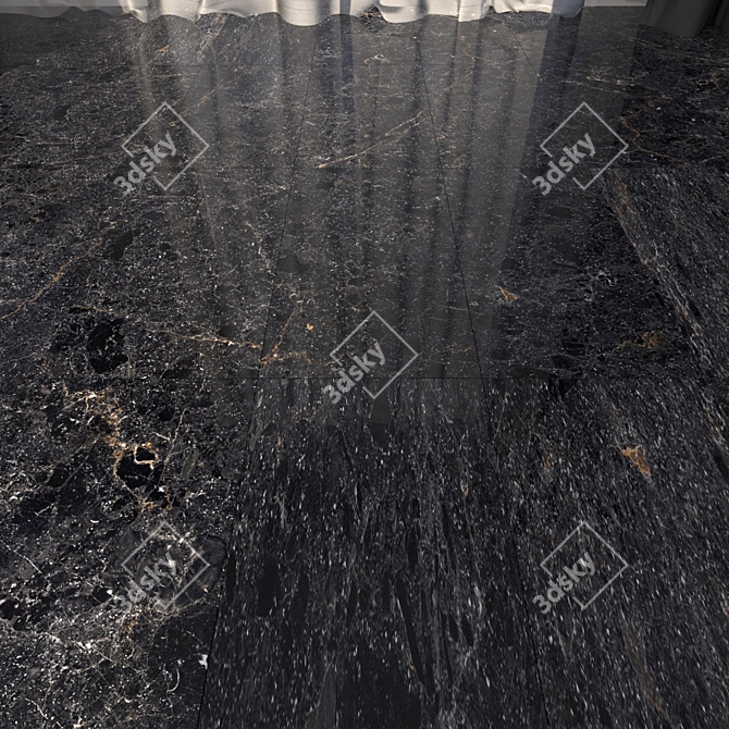 Cosmos Black Marble Floor Set 3D model image 1