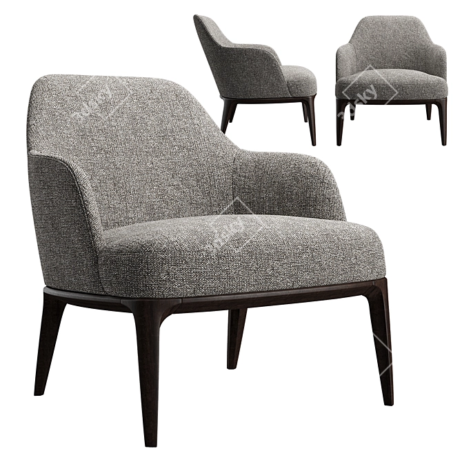 Elegant Poliform Jane Armchair 3D model image 1