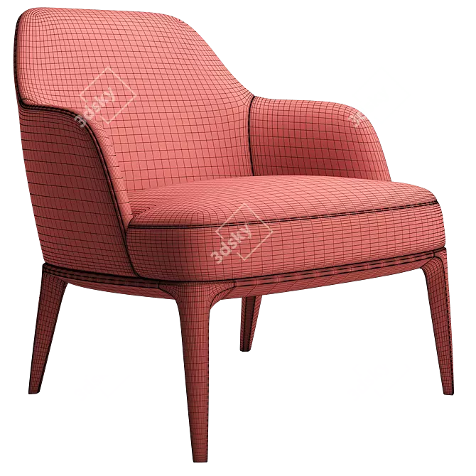 Elegant Poliform Jane Armchair 3D model image 5