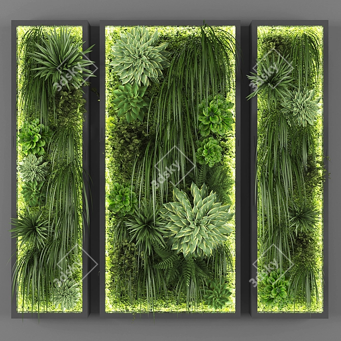 Green Oasis Vertical Garden 3D model image 1