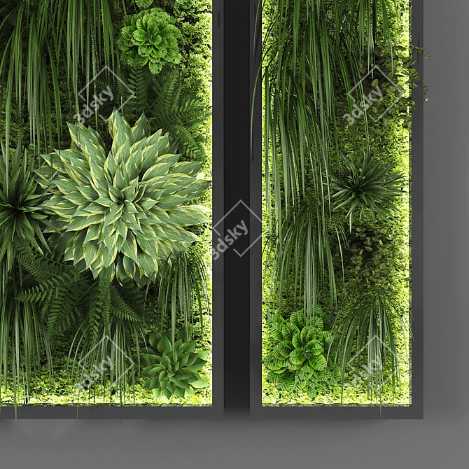 Green Oasis Vertical Garden 3D model image 2