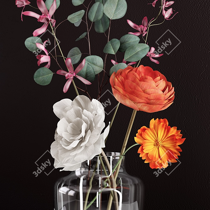 Elegant "Alica" Floral Bouquet 3D model image 4